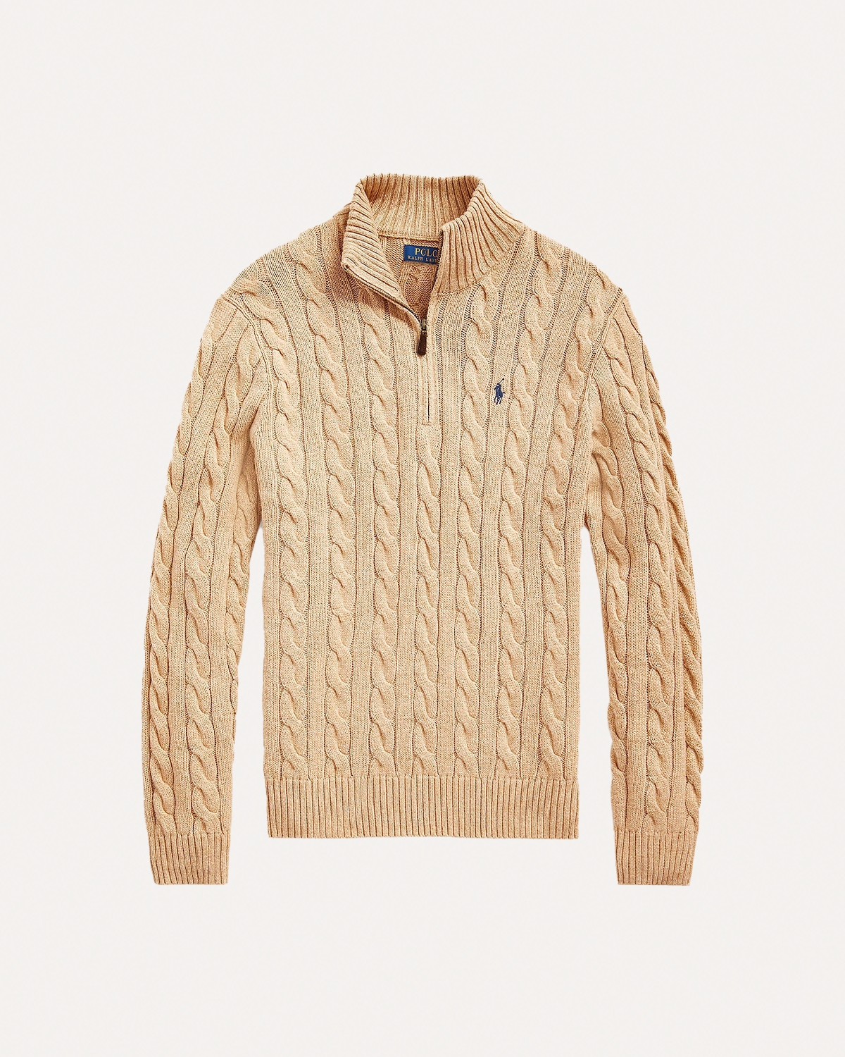 RL knit half-zip