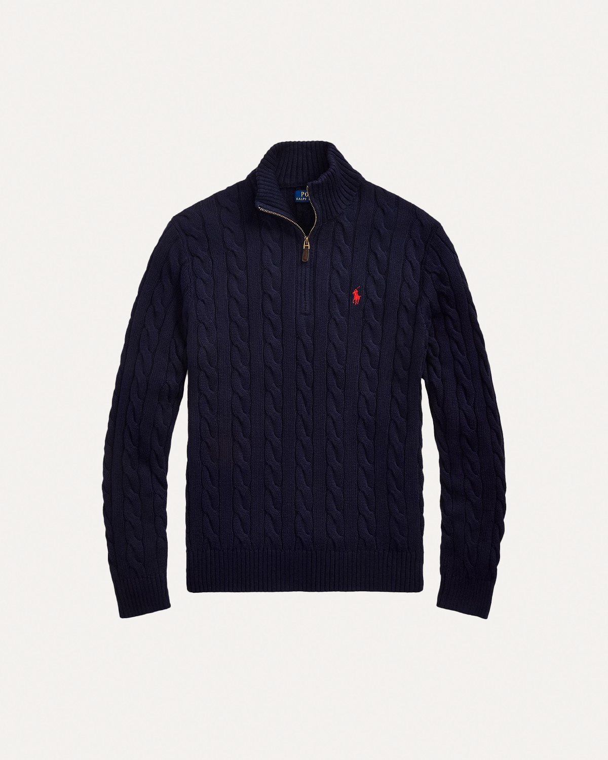 RL knit half-zip