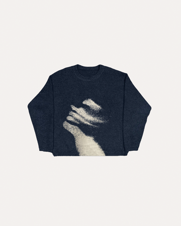 'Distorted' knitted sweater