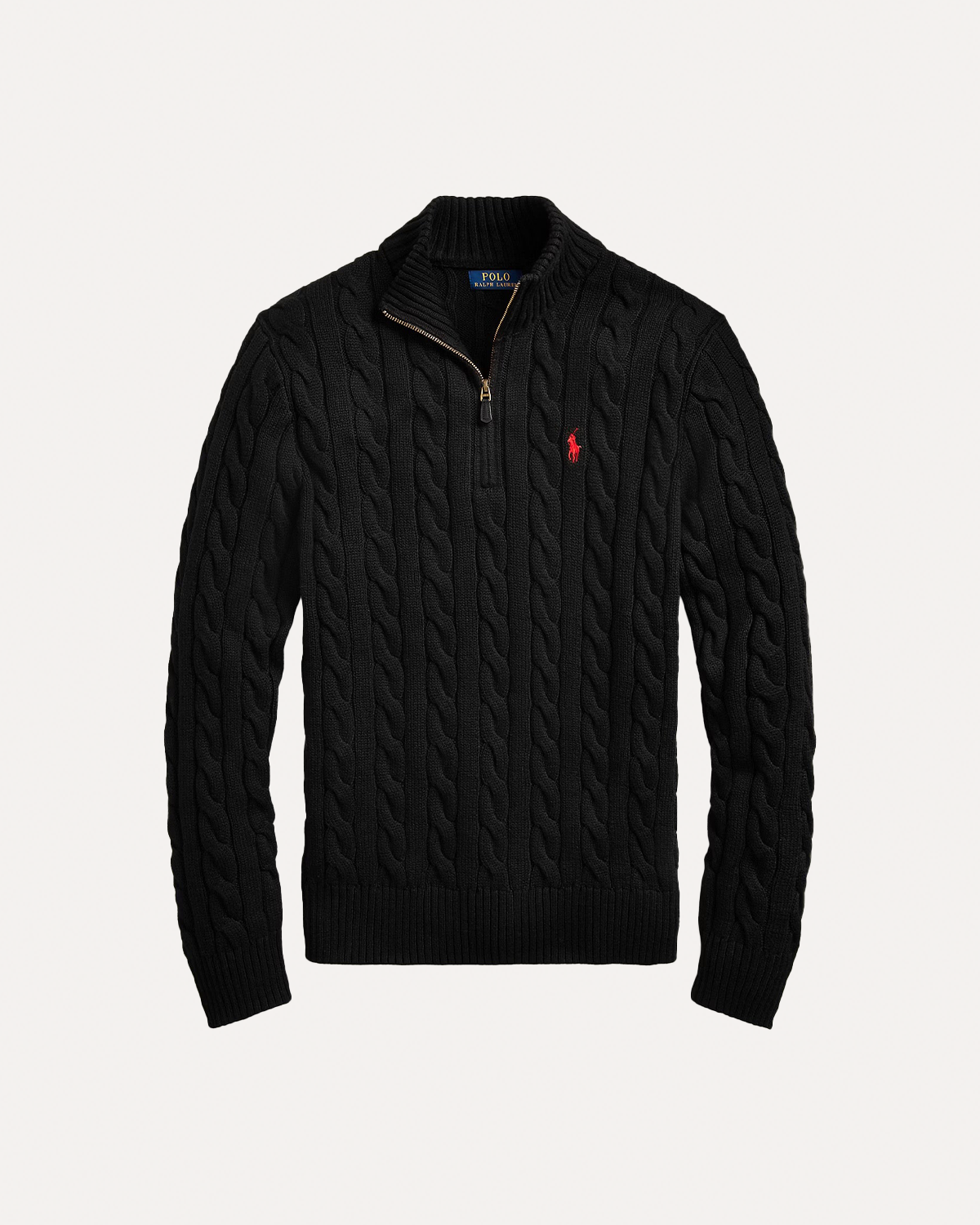 RL knit half-zip
